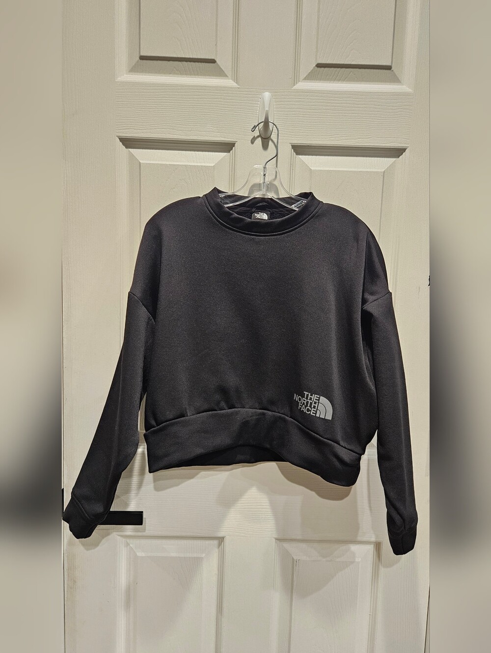EUC The North Face Women's Cropped Black Sweatshirt Fleece Size XS
